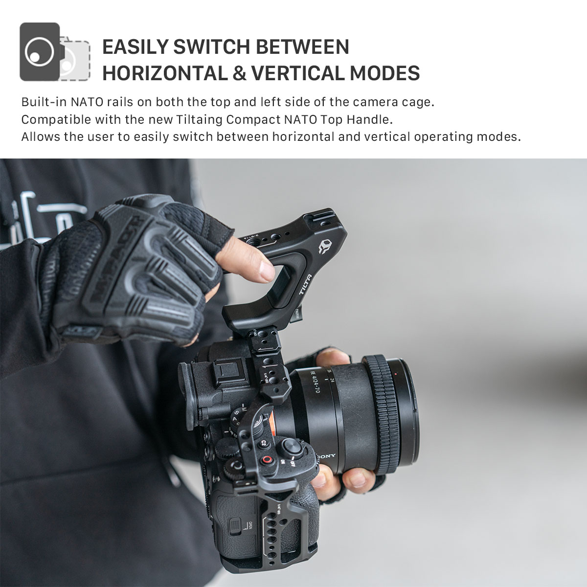 Tilta Camera Cage for Sony a7 IV Pro Kit - Black - 10