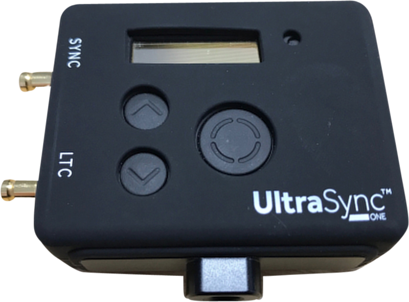 Atomos Black silicone case featuring 1/4″ mounting threads, designed to fit the UltraSync ONE.