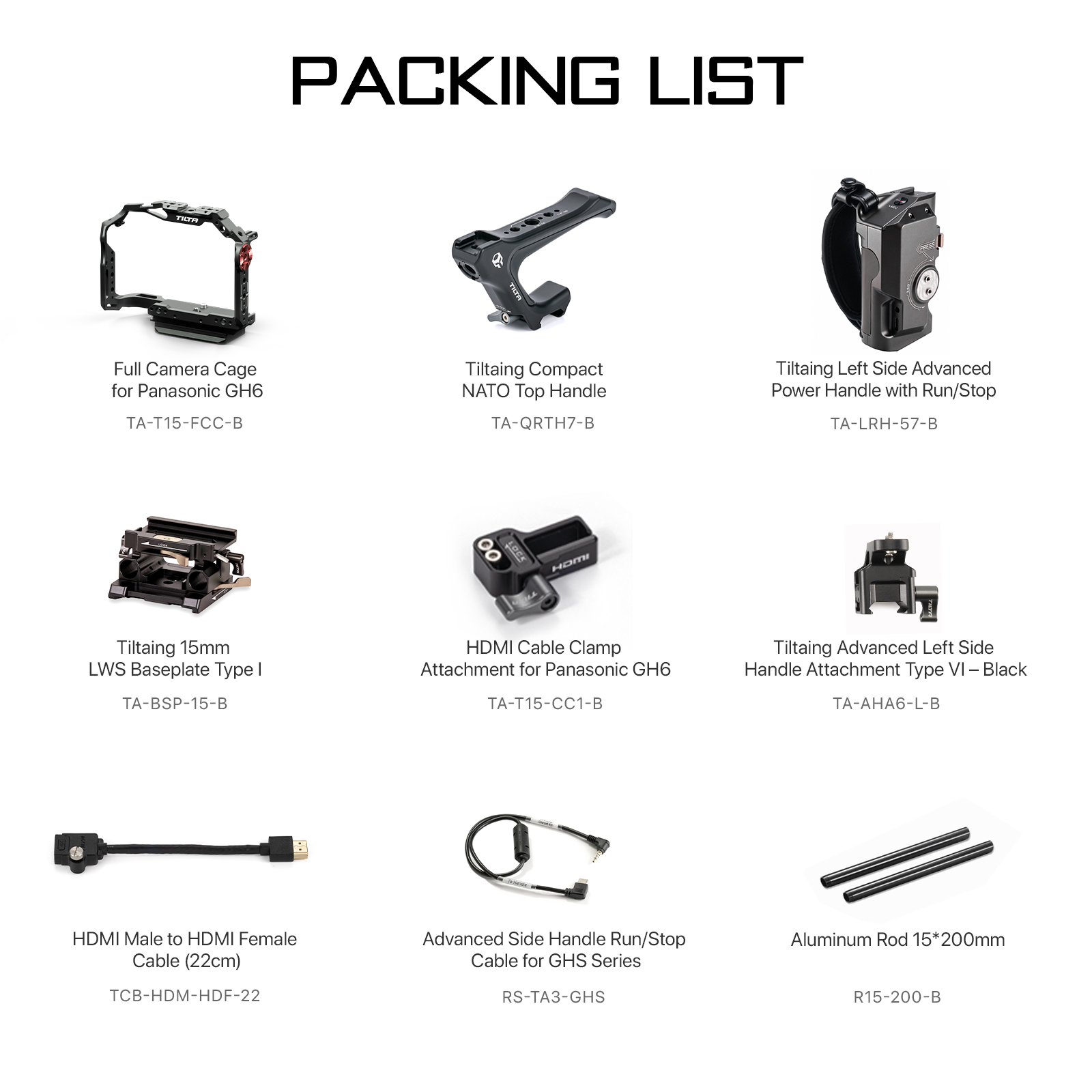 Tilta Camera Cage for Panasonic GH6 Pro Kit - Black - 3