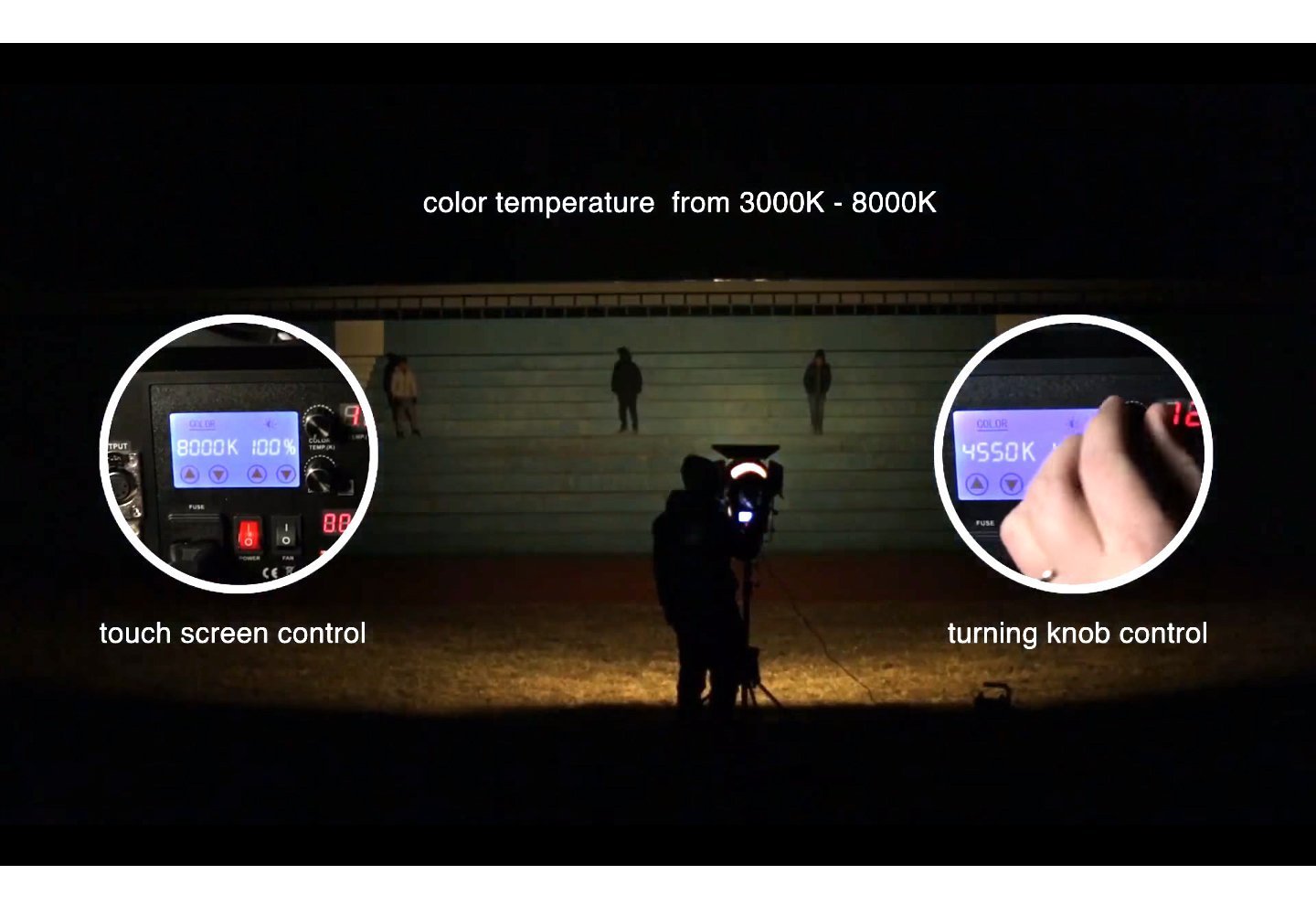 Fresnel Led videolight Bi-Color CLL-4800TDX 480w - 8