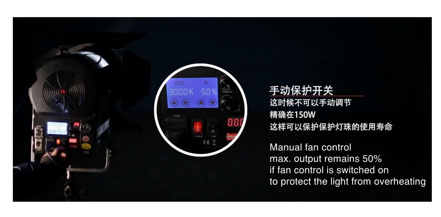 Fresnel Led videolight Bi-Color CLL-4800TDX 480w - 9