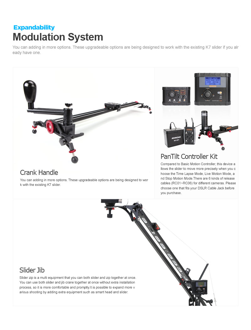 Konova Camera Slider 1.2m K7 - 8