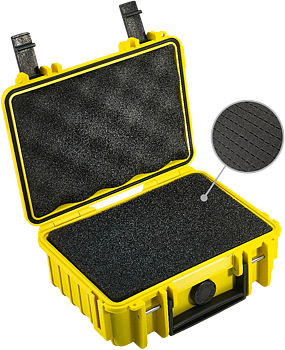 B&W Outdoor Cases Type 500 Gul (m. skumplast)