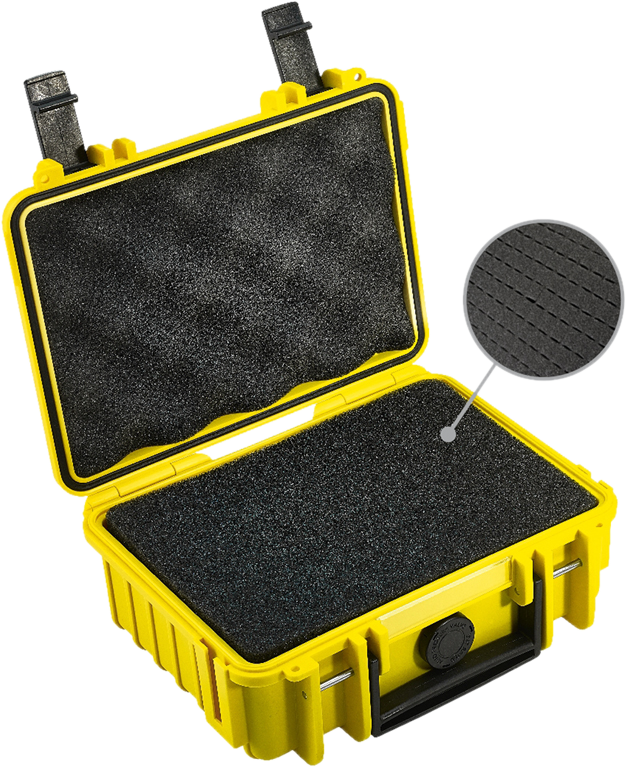 B&W Outdoor Cases Type 500 Gul (m. skumplast) - 4
