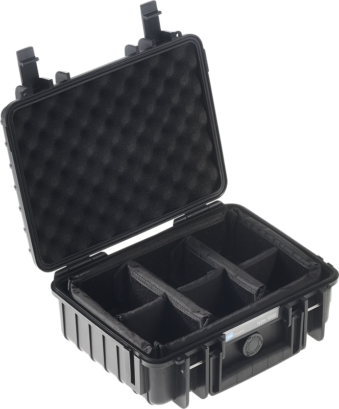 B&W Outdoor Cases Type 1000 Svart (m. inredning)