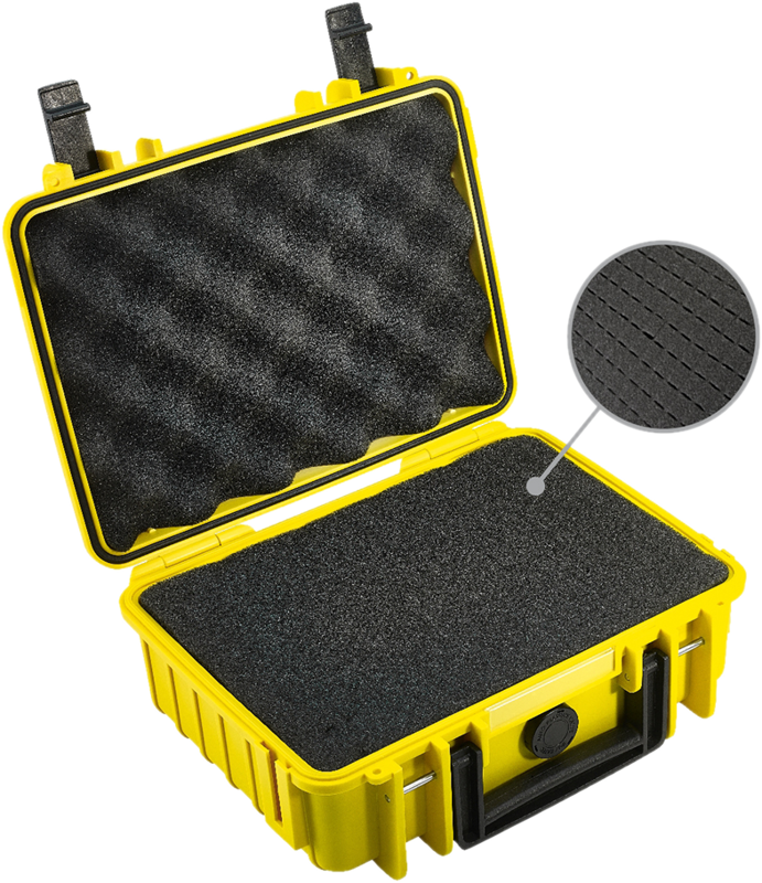 B&W Outdoor Cases Type 1000 Gul (m. skumplast) - 4