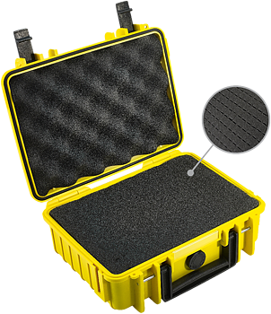 B&W Outdoor Cases Type 1000 Gul (m. skumplast)