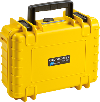 B&W Outdoor Cases Type 1000 Gul (m. avdelare)