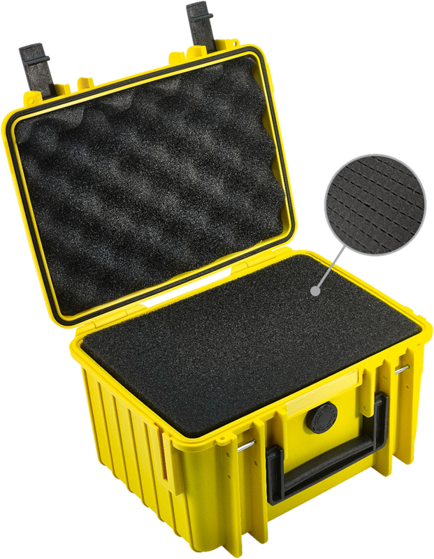 B&W Outdoor Cases Type 2000 Gul (m. skumplast)