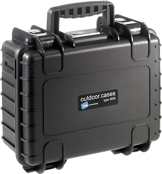 B&W Outdoor Cases Type 3000 Svart (m. avdelare)