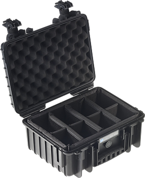 B&W Outdoor Cases Type 3000 Svart (m. avdelare)