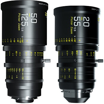 DZOFilm Pictor 20-55mm and 50-125mm T2.8 Super35 Cinema Zoom Lens Bundle (PL Mount and EF Mount, Black)