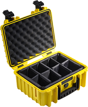 B&W Outdoor Cases Type 3000 Gul (m. avdelare)