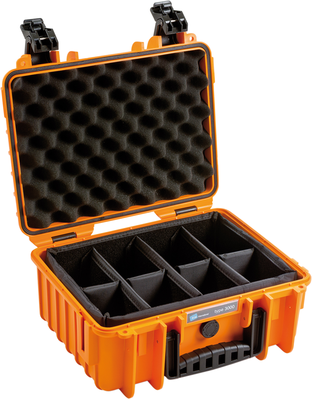 B&W Outdoor Cases Type 3000 Orange (m. avdelare) - 5
