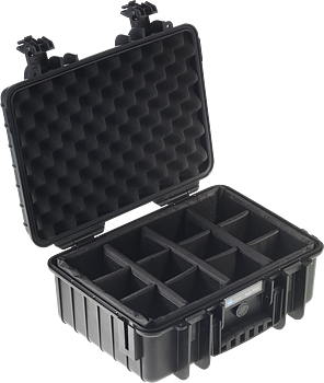 B&W Outdoor Cases Type 4000 Svart (m. avdelare)