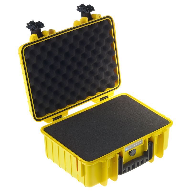 B&W Outdoor Cases Type 4000 Gul (m. skumplast) – för filmskapare - 5