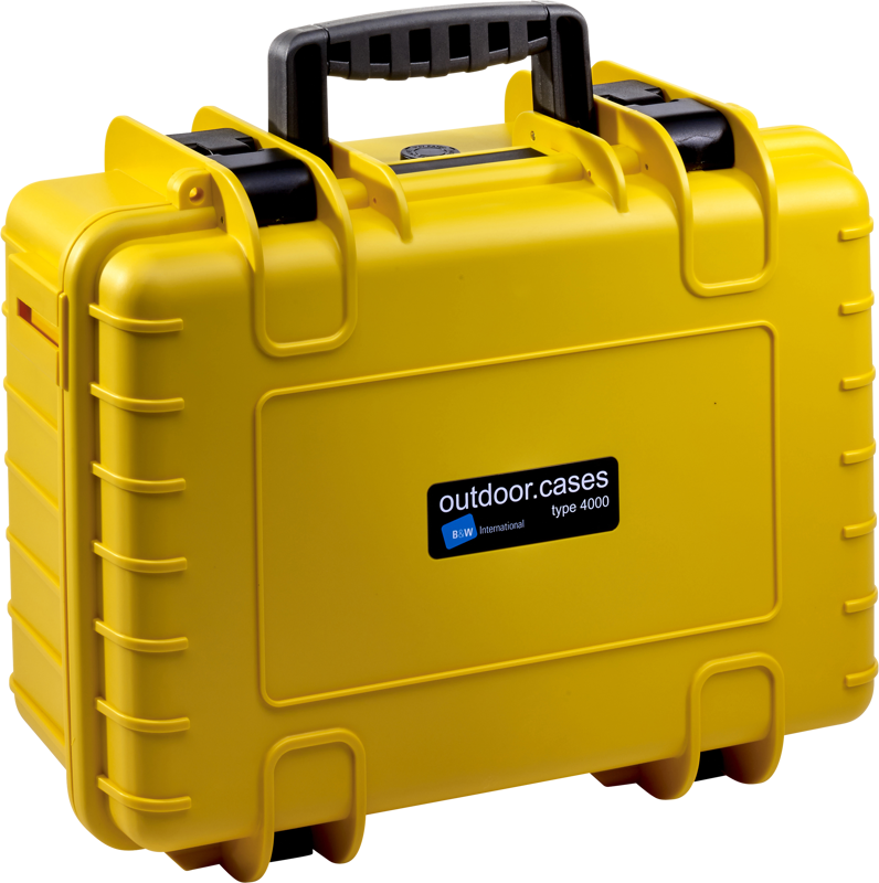 B&W Outdoor Cases Type 4000 Gul (m. skumplast) – för filmskapare - 3