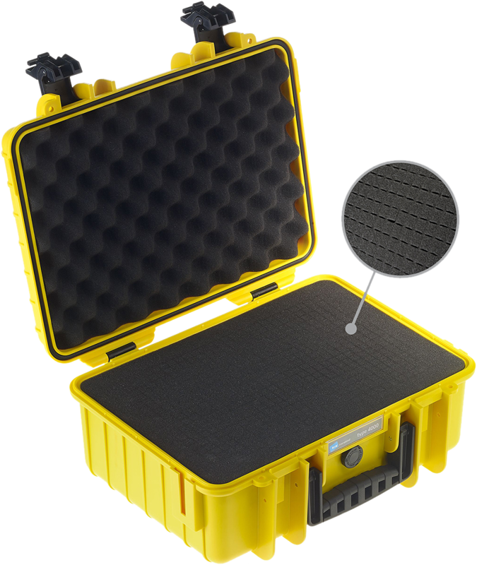 B&W Outdoor Cases Type 4000 Gul (m. skumplast) – för filmskapare