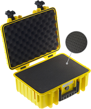 B&W Outdoor Cases Type 4000 Gul (m. skumplast)