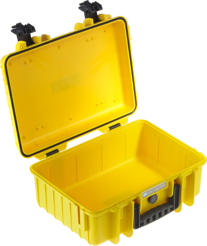 B&W Outdoor Cases Type 4000 Gul (m. avdelare) – för filmskapare - 4