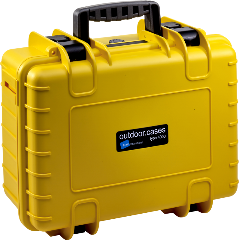 B&W Outdoor Cases Type 4000 Gul (m. avdelare) – för filmskapare - 5