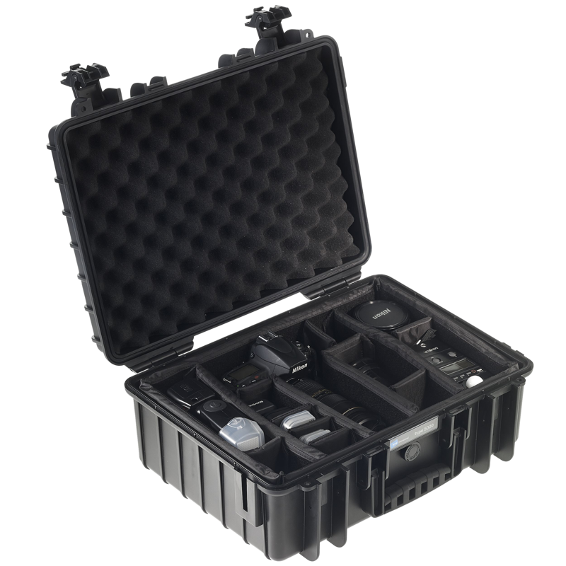 B&W Outdoor Cases Type 5000 Svart (m. avdelare) - 5