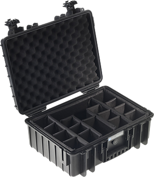 B&W Outdoor Cases Type 5000 Svart (m. avdelare)