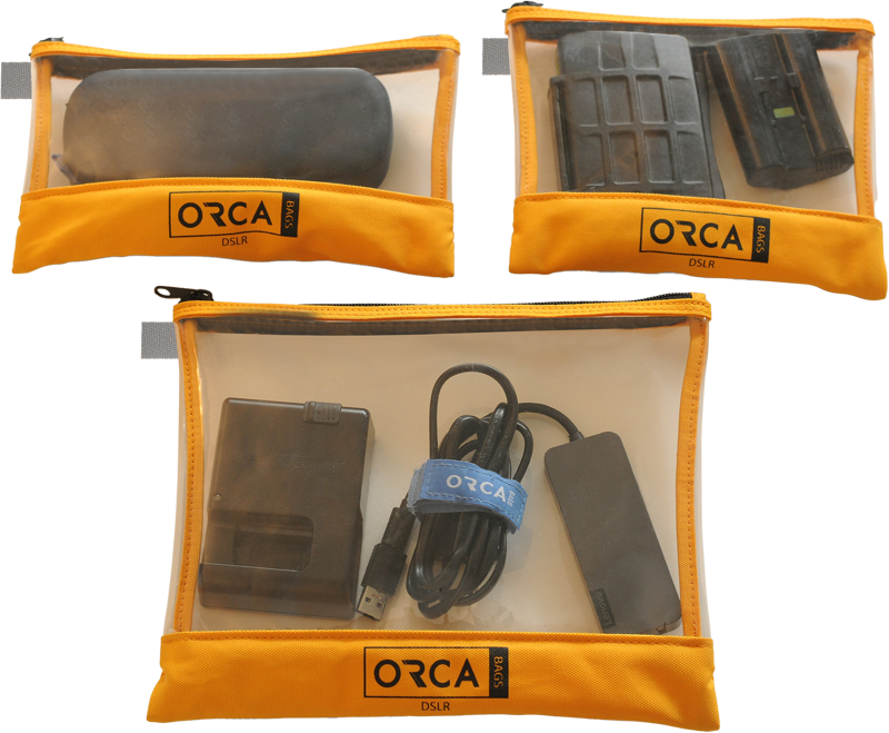 Orca OR-599 Transparent pouches Kit  for DSLR Accessories (3 pcs) – för filmskapare