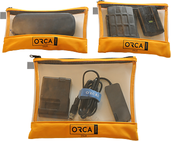 Orca OR-599 Transparent pouches Kit  for DSLR Accessories (3 pcs)