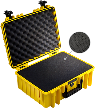 B&W Outdoor Cases Type 5000 Gul (m. skumplast)