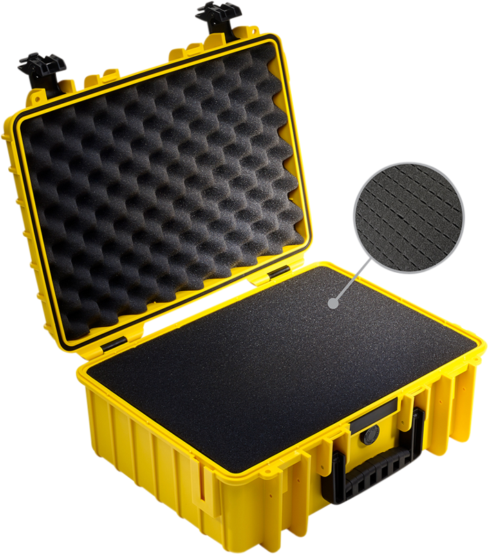 B&W Outdoor Cases Type 5000 Gul (m. skumplast) - 4