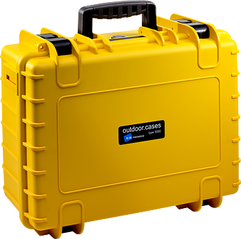 B&W Outdoor Cases Type 5000 Gul (m. avdelare)