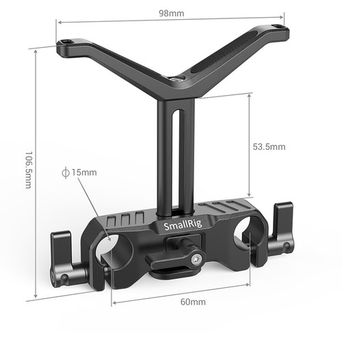 SmallRig 15mm LWS Universal Lens Support with 2.1" Vertical Adjustment BSL2681 - 4