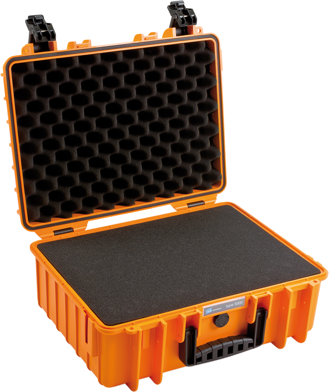 B&W Outdoor Cases Type 5000 Orange (m. skumplast) – för filmskapare - 4