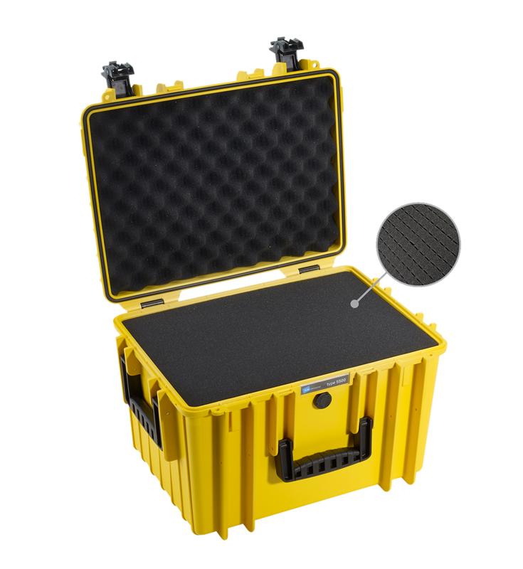 B&W Outdoor Cases Type 5500 Gul (m. skumplast) - 5