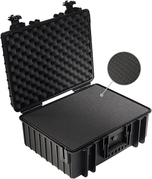 B&W Outdoor Cases Type 6000 Svart (m. skumplast)