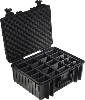 B&W Outdoor Cases Type 6000 Svart (m. avdelare)