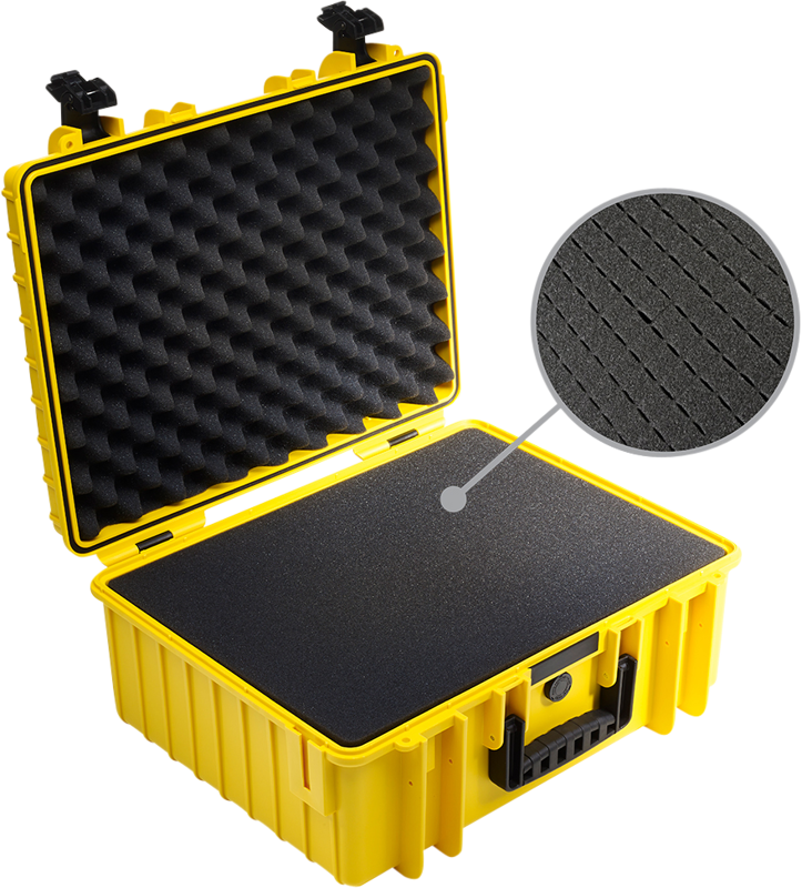 B&W Outdoor Cases Type 6000 Gul (m. skumplast) - 4