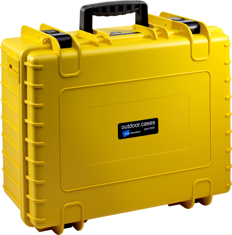 B&W Outdoor Cases Type 6000 Gul (m. avdelare) - 5