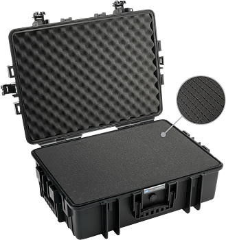 B&W Outdoor Cases Type 6500 Svart (m. skumplast)