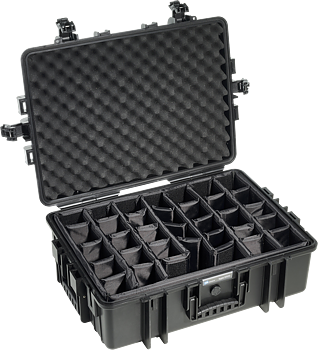 B&W Outdoor Cases Type 6500 Svart (m. avdelare)