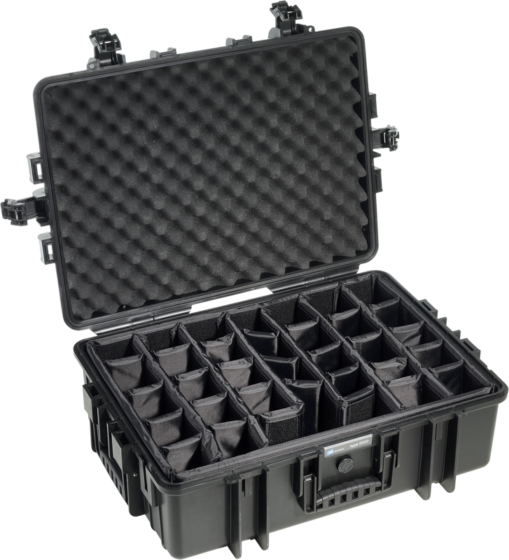 B&W Outdoor Cases Type 6500 Svart (m. avdelare) - 4
