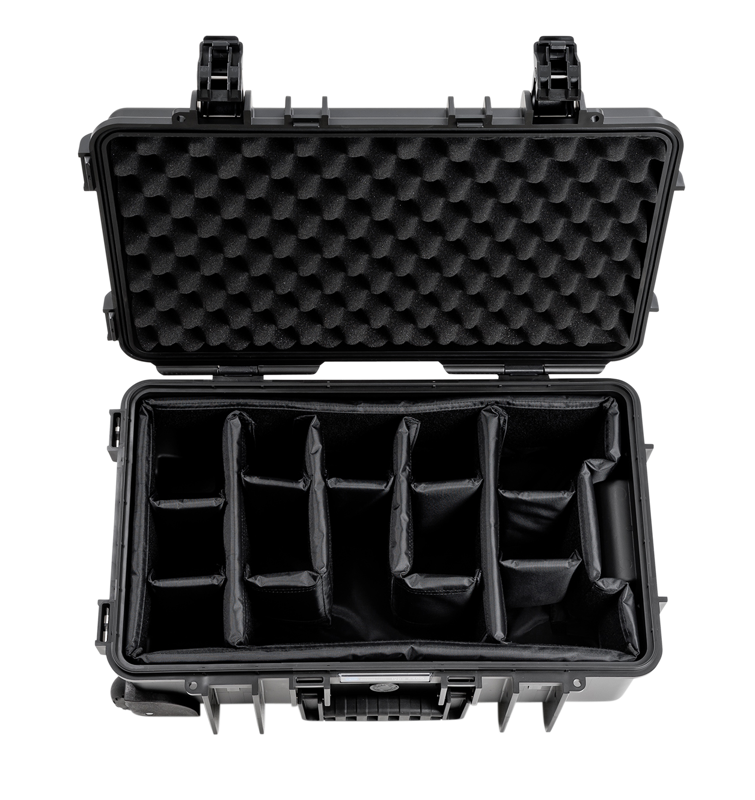 B&W Outdoor Cases Type 6600 Svart (m. avdelare) – för filmskapare - 10
