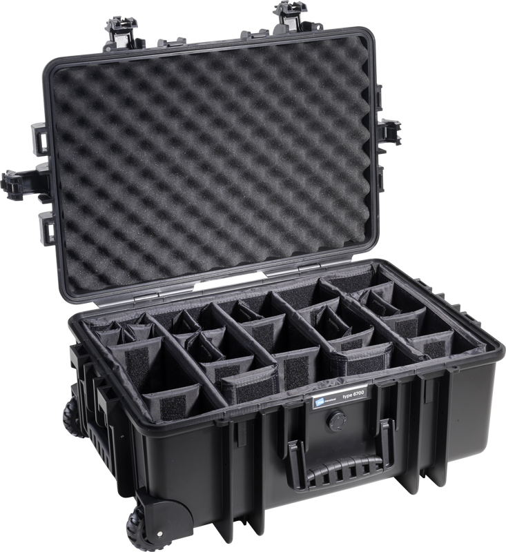 B&W Outdoor Cases Type 6700 Svart (m. avdelare) - 4