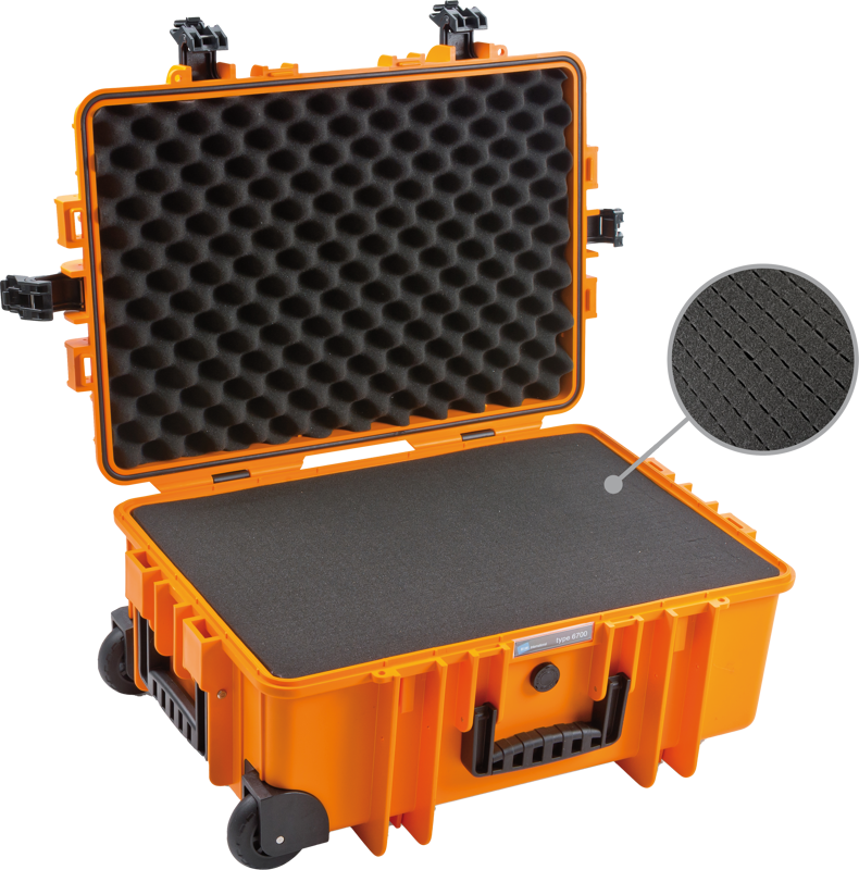 B&W Outdoor Cases Type 6700 Orange (m. skumplast)
