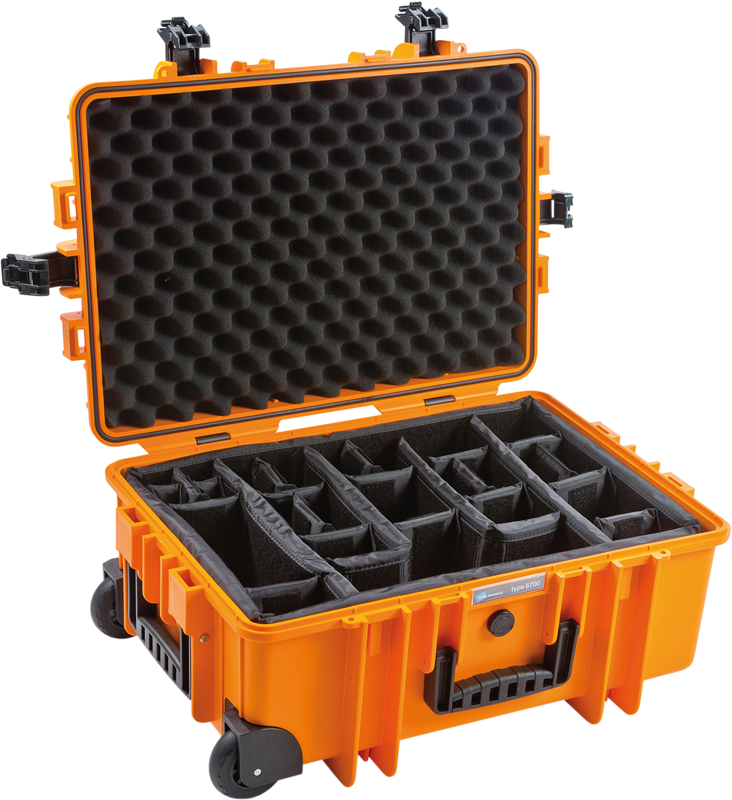B&W Outdoor Cases Type 6700 Orange (m. avdelare) - 4