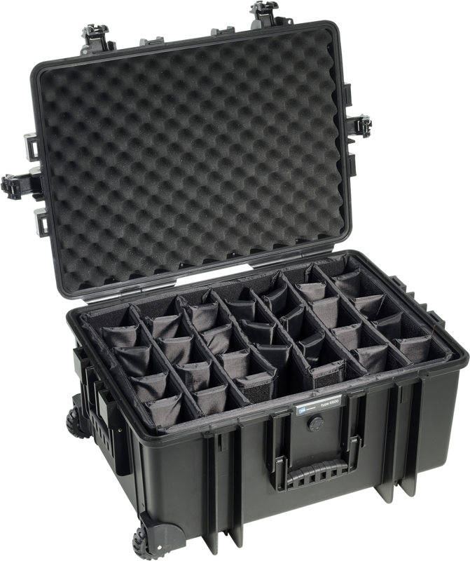 B&W Outdoor Cases Type 6800 Svart (m. avdelare) - 4