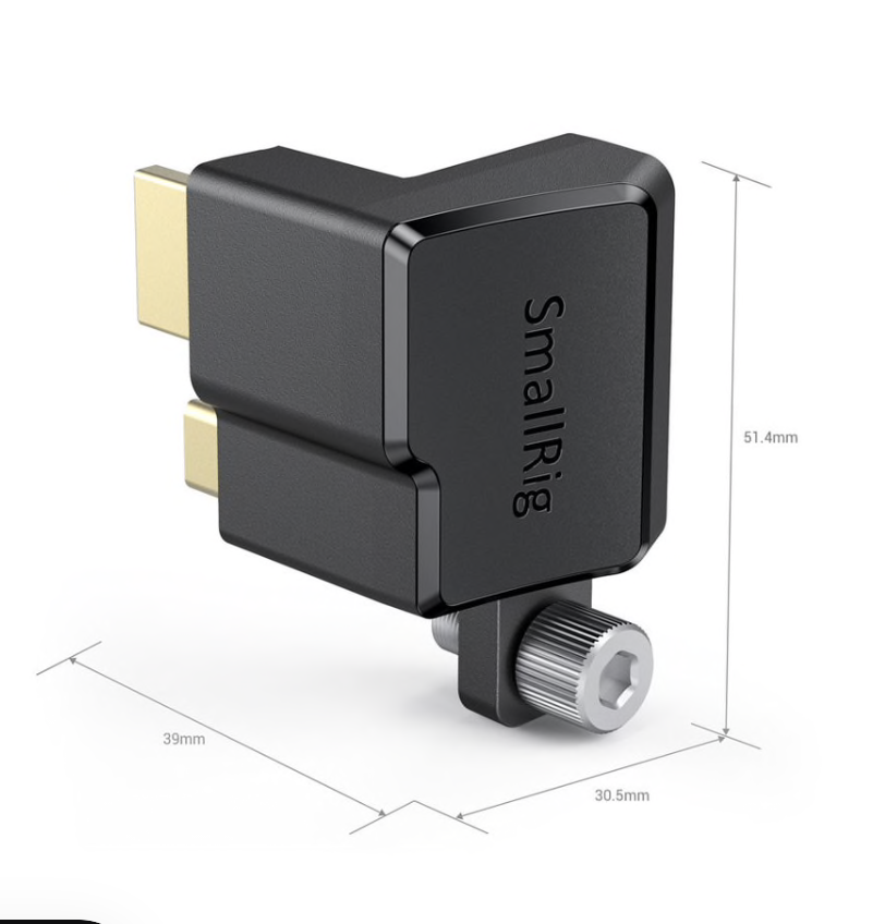  SmallRig HDMI & Type-C Right-Angle Adapter for BMPCC 4K  Camera Cage AAA2700   - 3
