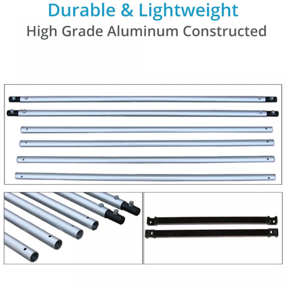 PROAIM 12ft Straight Long Aluminium Track (32mm dia)  - 3