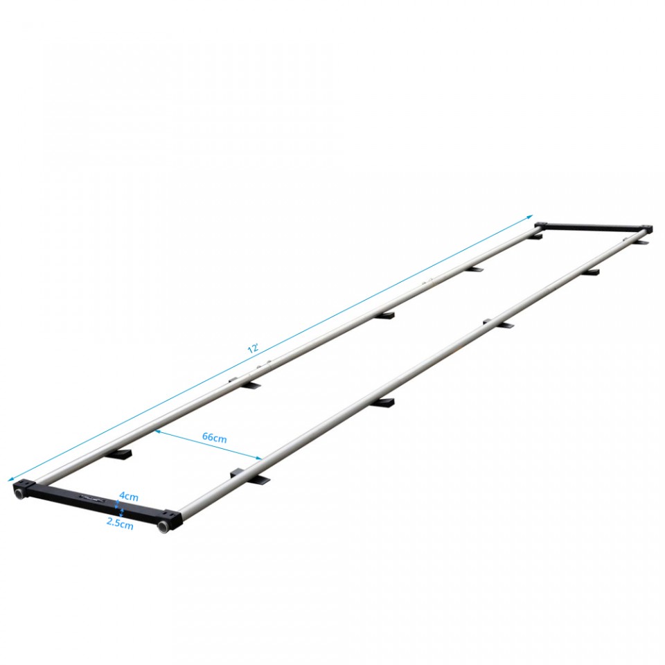 PROAIM 12ft Straight Long Aluminium Track (32mm dia)  - 2